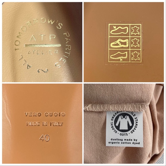 NEW ATP Atelier San Cataldo Black Nappa Ballerinas Handmade in Italy EU 40 - Picture 14 of 16